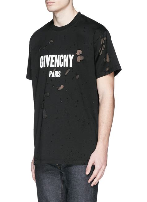 givenchy t shirts men's sale|Givenchy distressed t shirt.